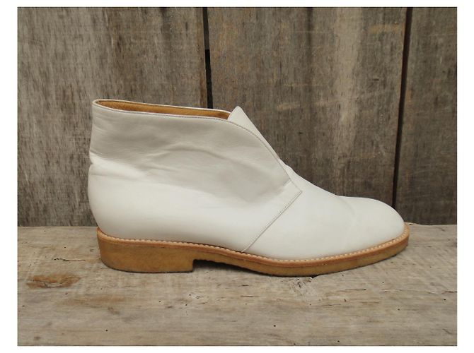 Botines Céline de piel de cordero blanca 36.5 Blanco - vista 4