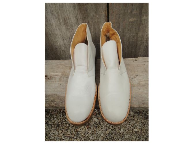 Botines Céline de piel de cordero blanca 36.5 Blanco - vista 5