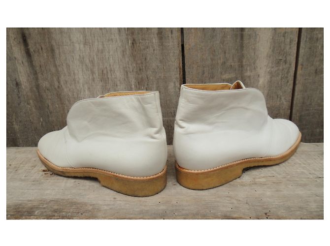 Botines Céline de piel de cordero blanca 36.5 Blanco - vista 6