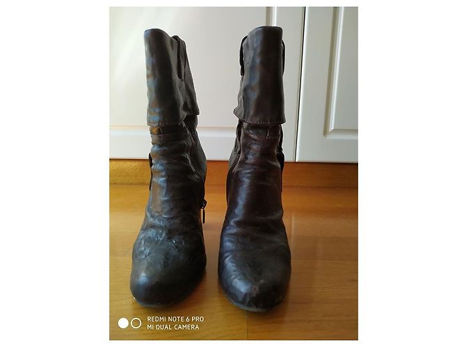 Autre Marque arena 9068 botines de tacón Marrón oscuro - vista 3