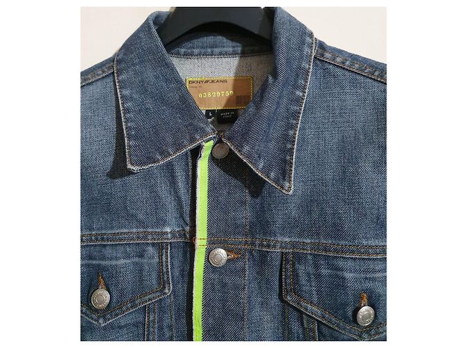 Dkny Jeansjacke Blau Baumwolle Größe L - Ansicht 2