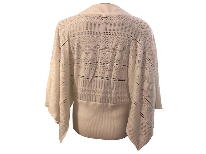 Autre Marque Escada Sport weißer Pullover aus Viskose mit ausgestellten Ärmeln - Ansicht 2