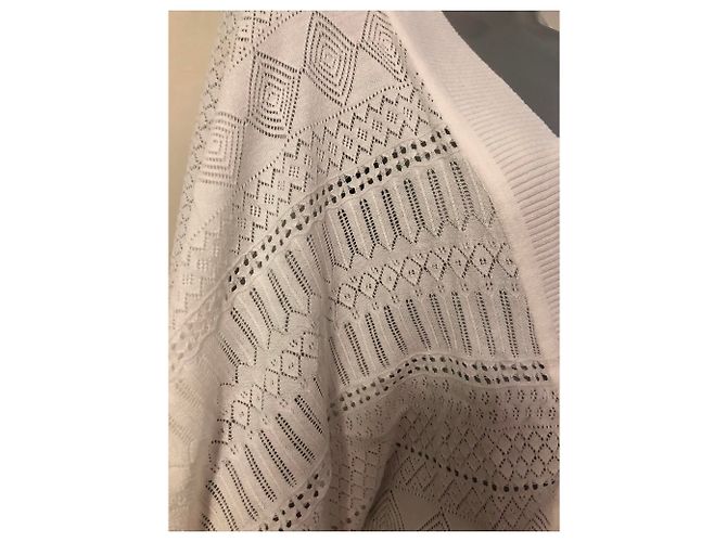 Autre Marque Escada Sport weißer Pullover aus Viskose mit ausgestellten Ärmeln - Ansicht 4