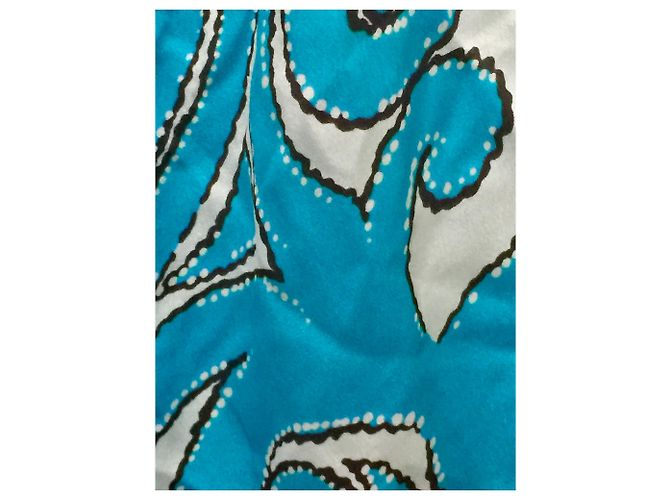 Saia assimétrica Milly de Nova York Branco Turquesa - vista 5