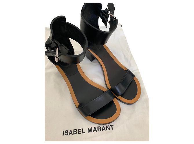 Sandali Isabel Marant Jaerin in pelle nera Nero - vista 2