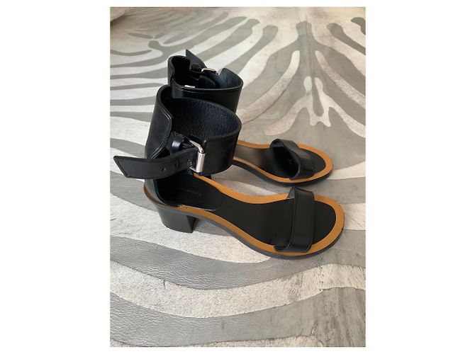 Sandali Isabel Marant Jaerin in pelle nera Nero - vista 3