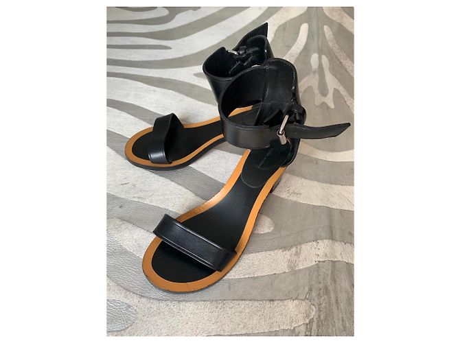 Sandali Isabel Marant Jaerin in pelle nera Nero - vista 4