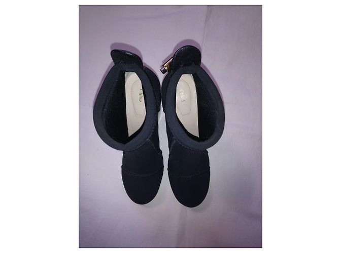 Chloé Ankle Boots Black Polyester - view 3