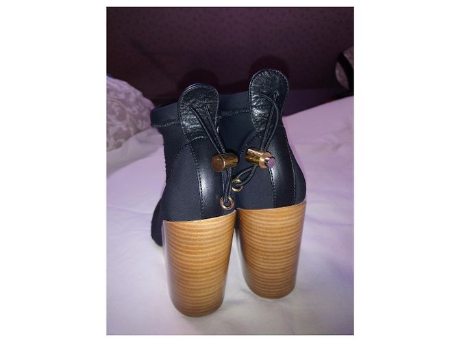 Chloé Ankle Boots Black Polyester - view 4
