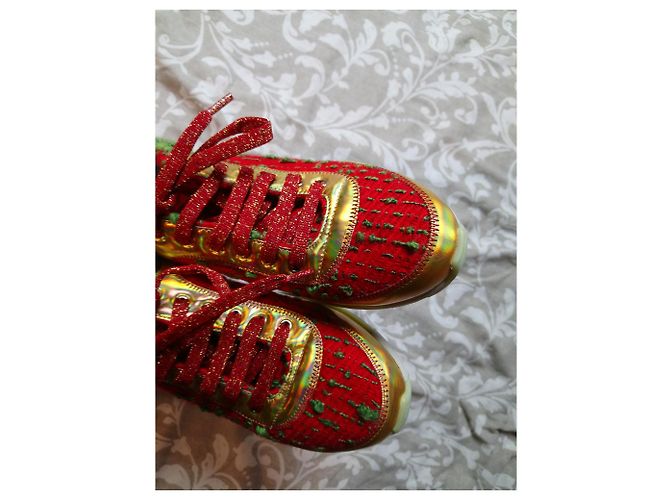 Sneakers Chanel in pelle e tweed Multicolore - vista 7