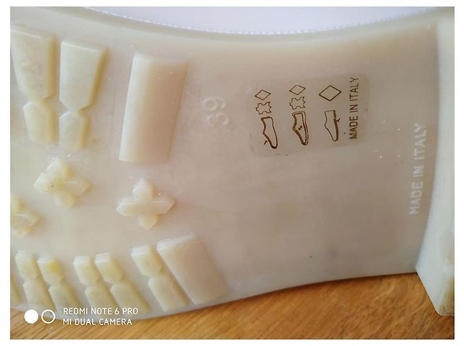 Autre Marque Botas de chuva Feng 1192 bege de couro e borracha - vista 5