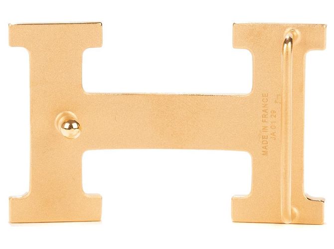 Boucle de ceinture Hermès Constance à Guillochée en acier doré ! - vue 4