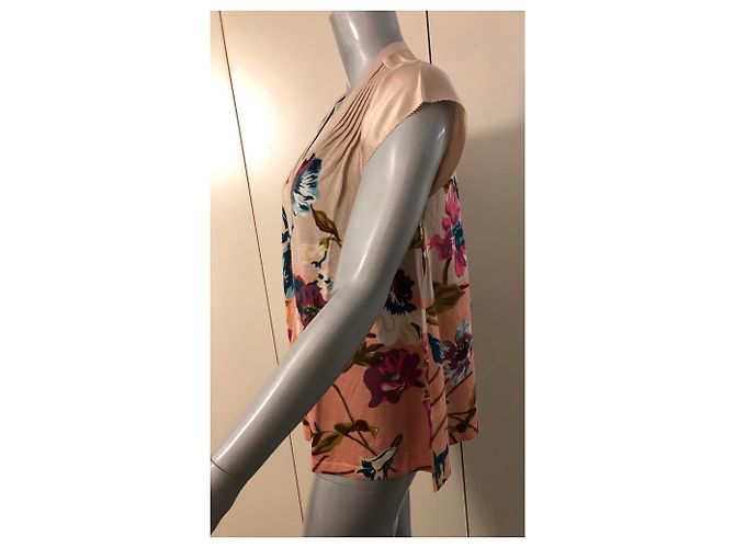 Kenzo Weste aus Seide mit Blumenmuster Beige - Ansicht 5