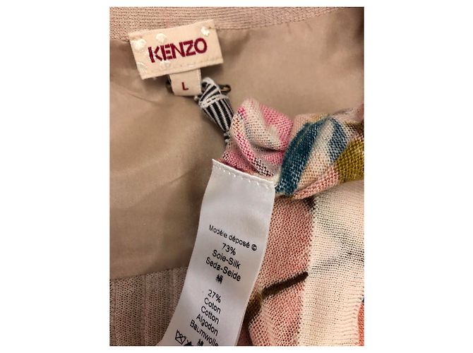 Kenzo Weste aus Seide mit Blumenmuster Beige - Ansicht 6