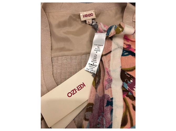 Kenzo Weste aus Seide mit Blumenmuster Beige - Ansicht 7