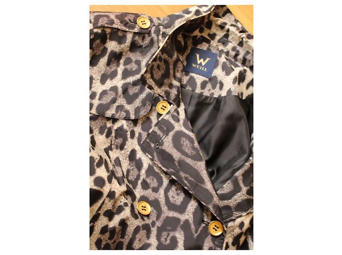 Weill trinchera con estampado de leopardo - vista 8