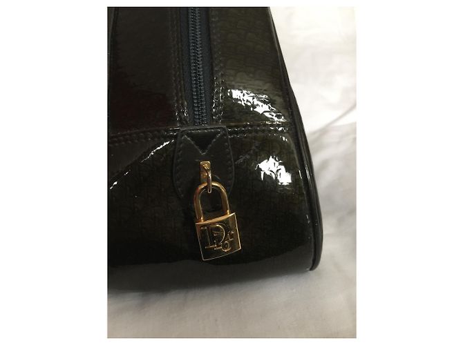 Borsa Dior Saddle in vernice kaki Cachi - vista 5