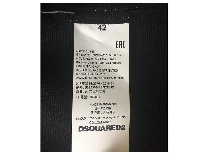 Dsquared2 Bikerjacke aus silbernem Leder - Ansicht 8