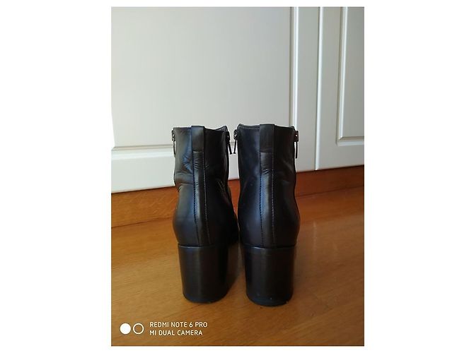 Autre Marque pallenere B2361 black leather heeled ankle boots 37 - view 5