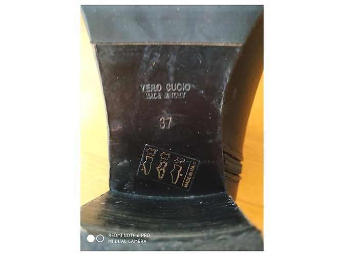 Autre Marque pallenere B2361 black leather heeled ankle boots 37 - view 6