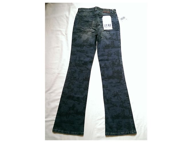 Vaqueros de Cintura Alta Azules Estampados Cerruti 1881 - vista 2