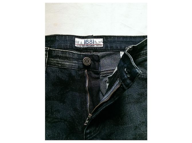 Vaqueros de Cintura Alta Azules Estampados Cerruti 1881 - vista 6