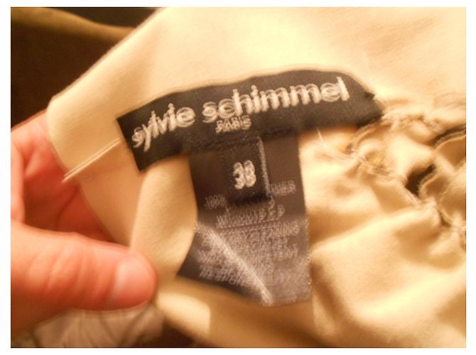 Sylvie Schimmel GIACCA CAMICIA TOP IN PELLE ELASTRAN ORO Beige - vista 3