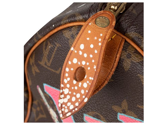 Speedy Louis Vuitton borsa veloce 30 Monogramma personalizzato "Bambi" di PatBo! Marrone - vista 11