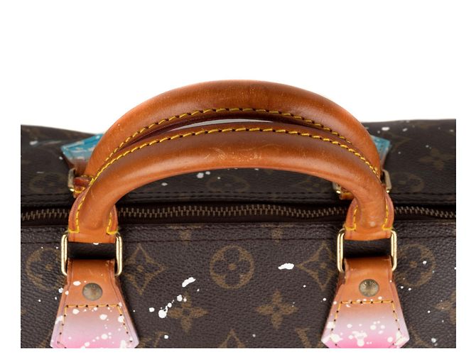 Speedy Louis Vuitton borsa veloce 30 Monogramma personalizzato "Bambi" di PatBo! Marrone - vista 8