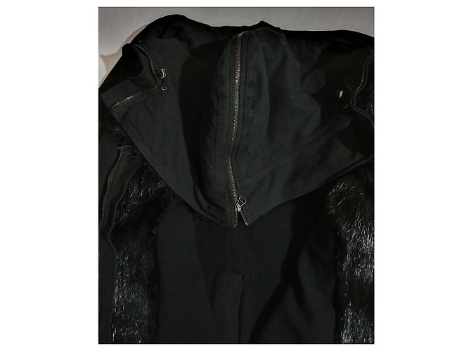 Giacca Ermanno Scervino Nera Cotone Lana Pelliccia Taglia 48 Nero - vista 8