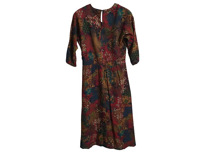 Vintage Nina Piccalino Kleid mit Blumenmuster aus Rayon Mehrfarben - Ansicht 2