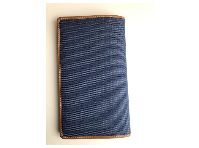Lancel Agenda Holder Blue Cloth - view 3