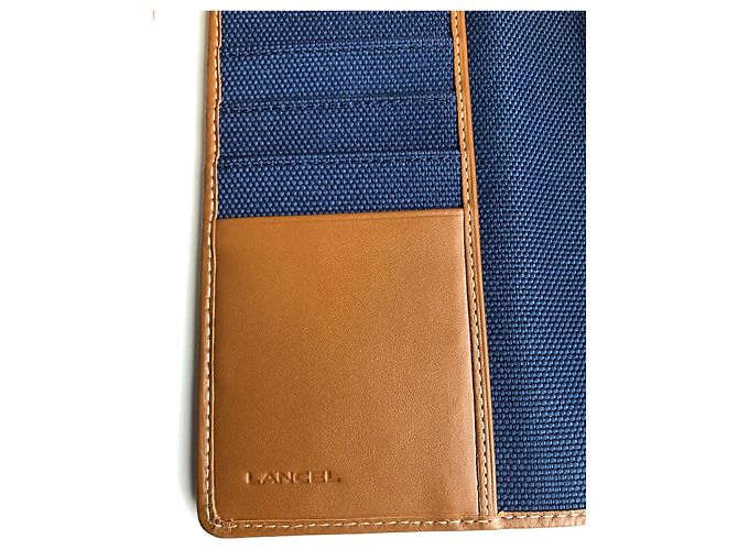 Lancel Agenda Holder Blue Cloth - view 5