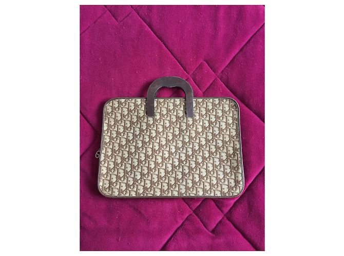Diorama Clutch Dior Marrone in Tela - vista 2