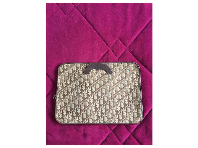 Diorama Clutch Dior Marrone in Tela - vista 4