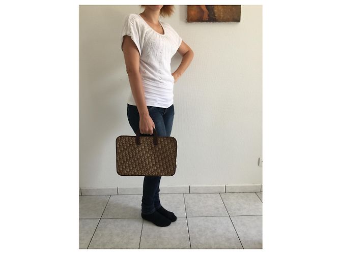 Diorama Clutch Dior Marrone in Tela - vista 5
