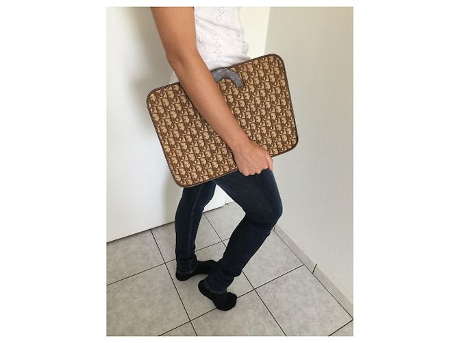 Diorama Clutch Dior Marrone in Tela - vista 6