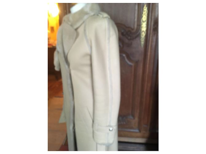Chanel Trench in montone Beige - vista 4