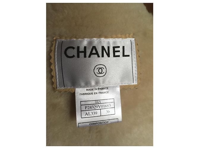 Chanel Trench in montone Beige - vista 6