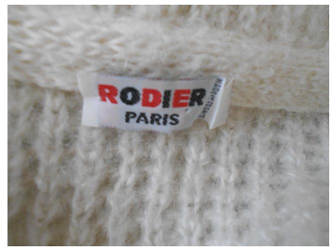 Rodier WESTE ECRU COL CHALE KNÖPFE JEWEL RESSERRE GRÖSSE FORM EIN KLEINES HERZ COVET Roh - Ansicht 5