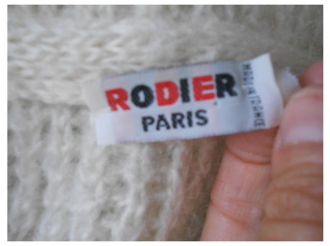 Rodier WESTE ECRU COL CHALE KNÖPFE JEWEL RESSERRE GRÖSSE FORM EIN KLEINES HERZ COVET Roh - Ansicht 6