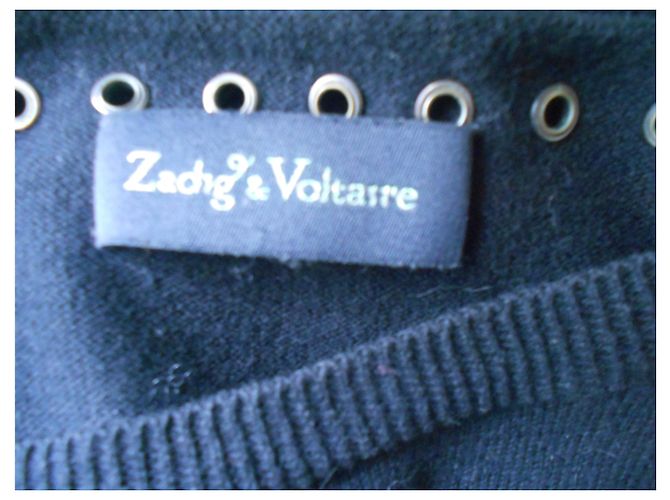 Zadig & Voltaire PULL NOIR AVEC OEILLETS - vue 2