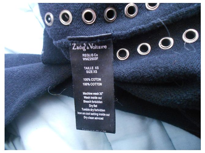 Zadig & Voltaire PULL NOIR AVEC OEILLETS - vue 4