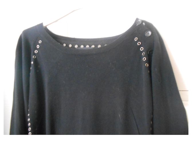 Zadig & Voltaire PULL NOIR AVEC OEILLETS - vue 7