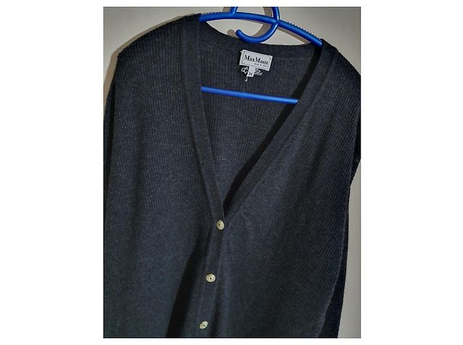 Vintage Max Mani Strickjacke grau Wolle - Ansicht 3