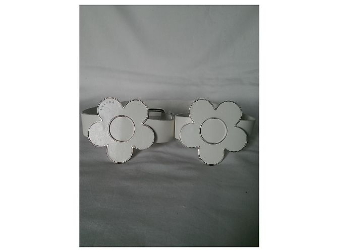 Cintura Céline in pelle 2 rose Eggshell Bianco sporco - vista 2