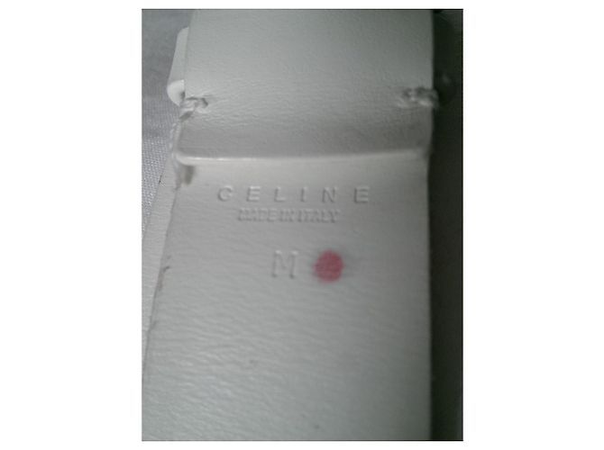 Cintura Céline in pelle 2 rose Eggshell Bianco sporco - vista 3