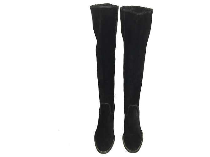Geox Botas vaqueras de ante negras - vista 2
