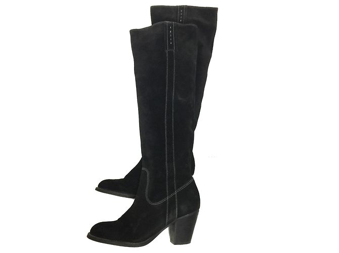 Geox Botas vaqueras de ante negras - vista 3