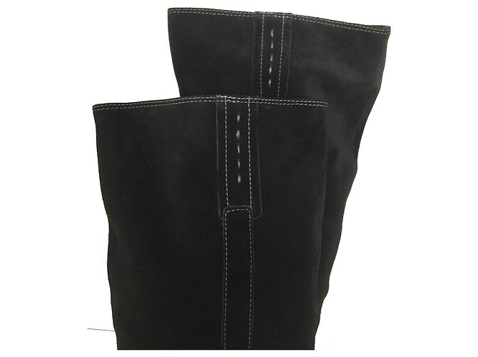 Geox Botas vaqueras de ante negras - vista 4